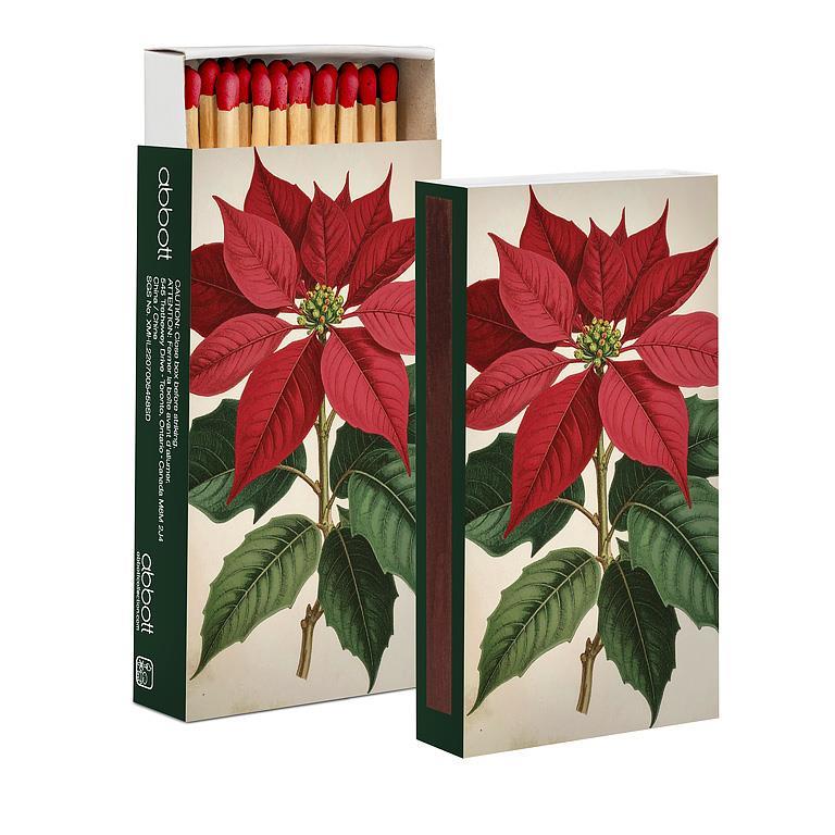 Botanic Poinsettia Matches-45 Stks-4"L