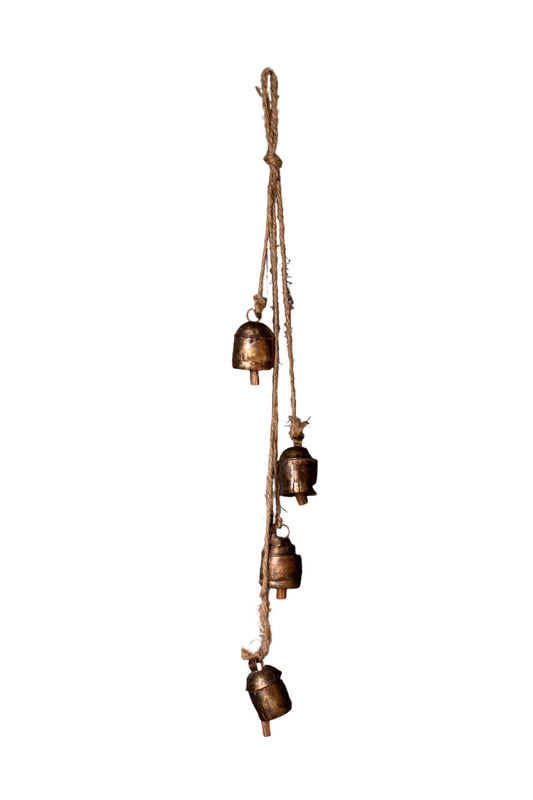 Hanging Vintage Inspired Bell Cluster Christmas Decor Medium