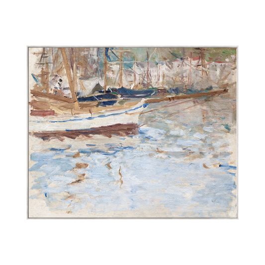 Port of Nice Impressionist Painting Framed Canvas Art