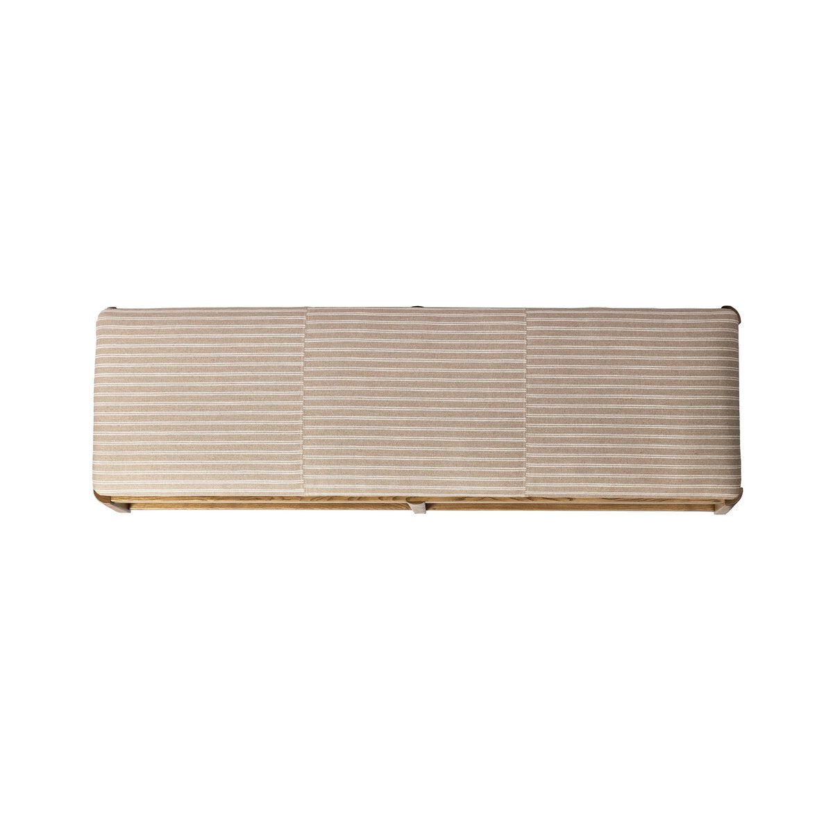 Eleanor Six-Leg Accent Bench with Semi-Attached Cushion and Aged Brass Casters