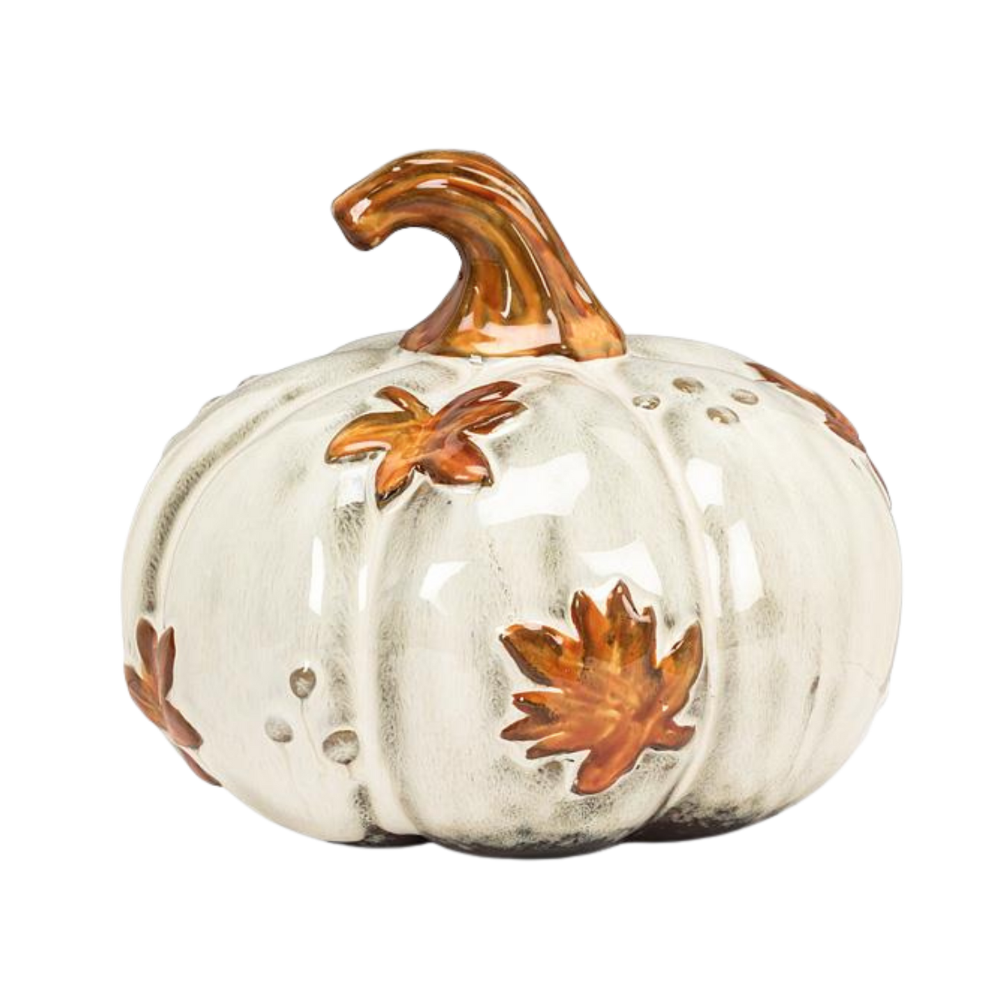 Lg Falling Leaves Pumpkin-6"D