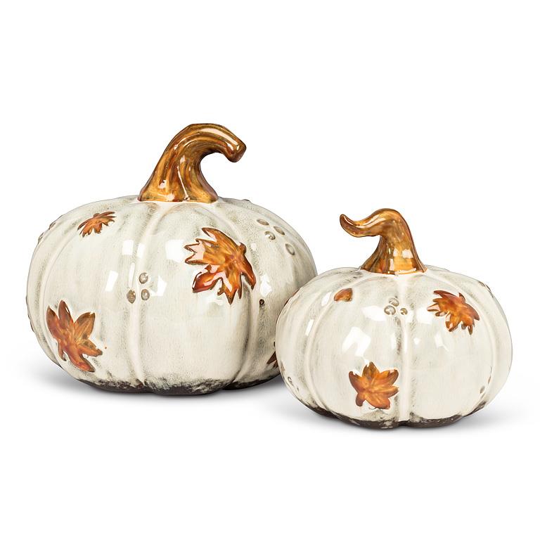 Sm Falling Leaves Pumpkin-5"D