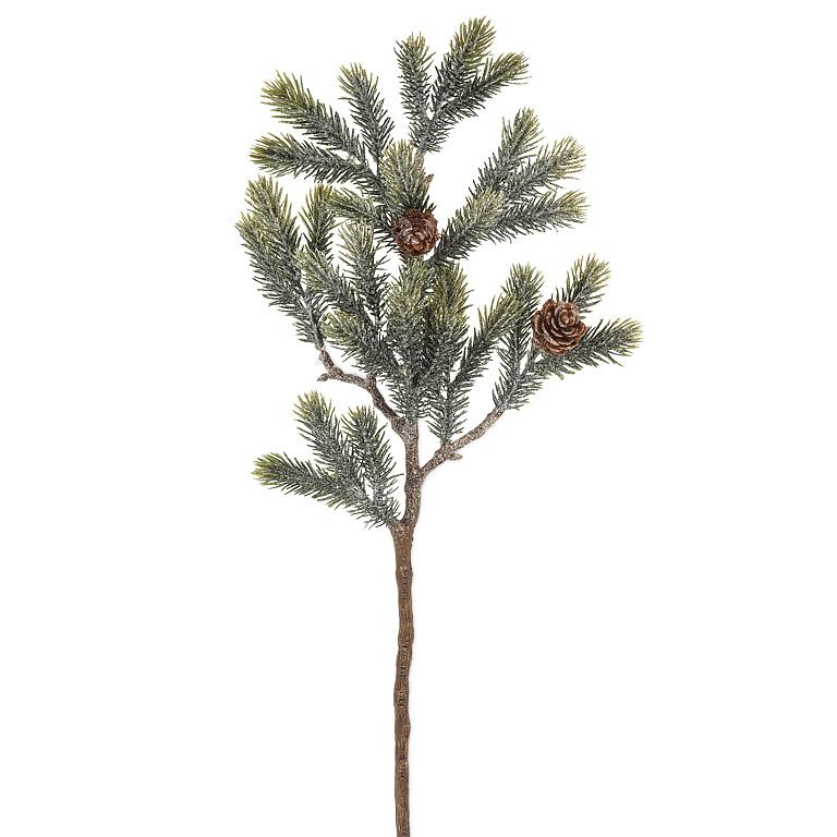 Frosted Branch w/Cones-15"L