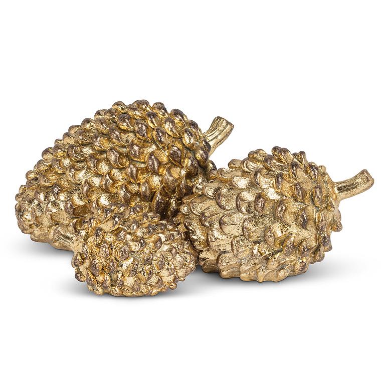 Lg Antique Gold Pinecone-6"L