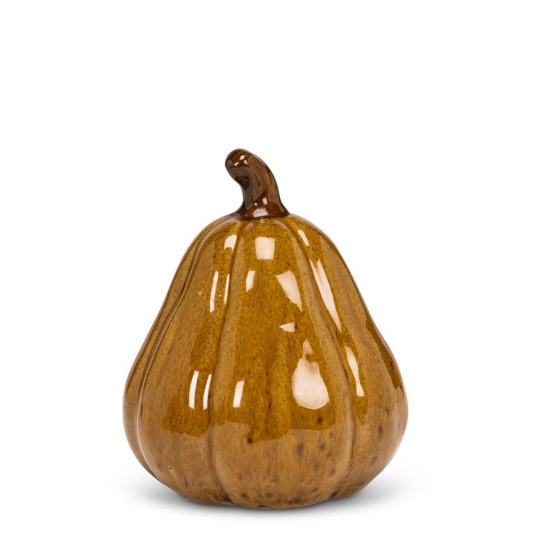Sm Tall Pumpkin-Dk Gold-4.5"H