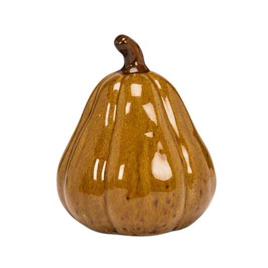 Sm Tall Pumpkin-Dk Gold-4.5"H