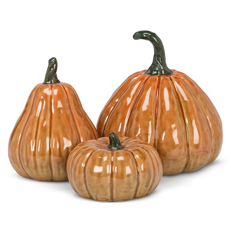 Tall Pumpkin-Orange-7"H