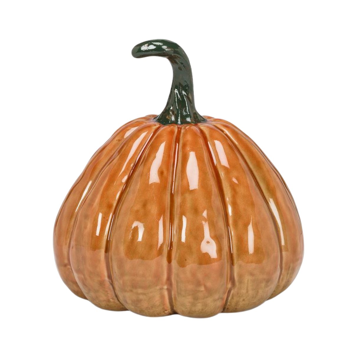 Lg Pumpkin-Orange-8"H