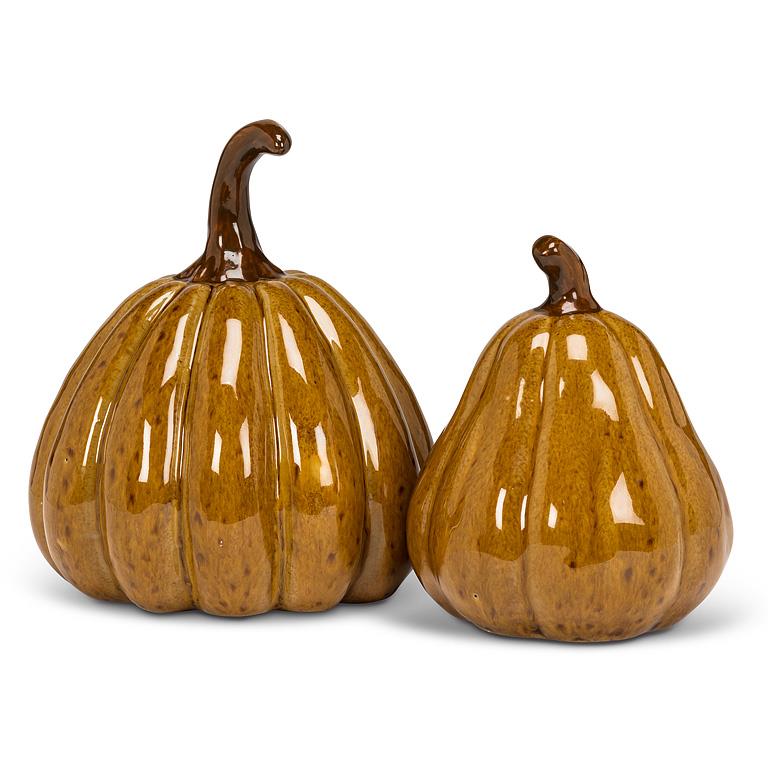 Md Pointy Pumpkin-Dk Gold-6"H