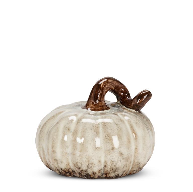 Mini Pumpkin-Ivory-2.5"H