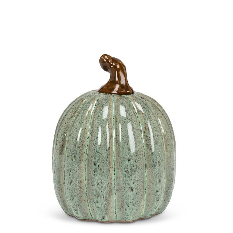 Sm Oval Pumpkin-Sage-4"H