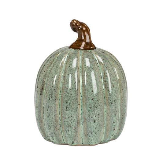 Sm Oval Pumpkin-Sage-4"H
