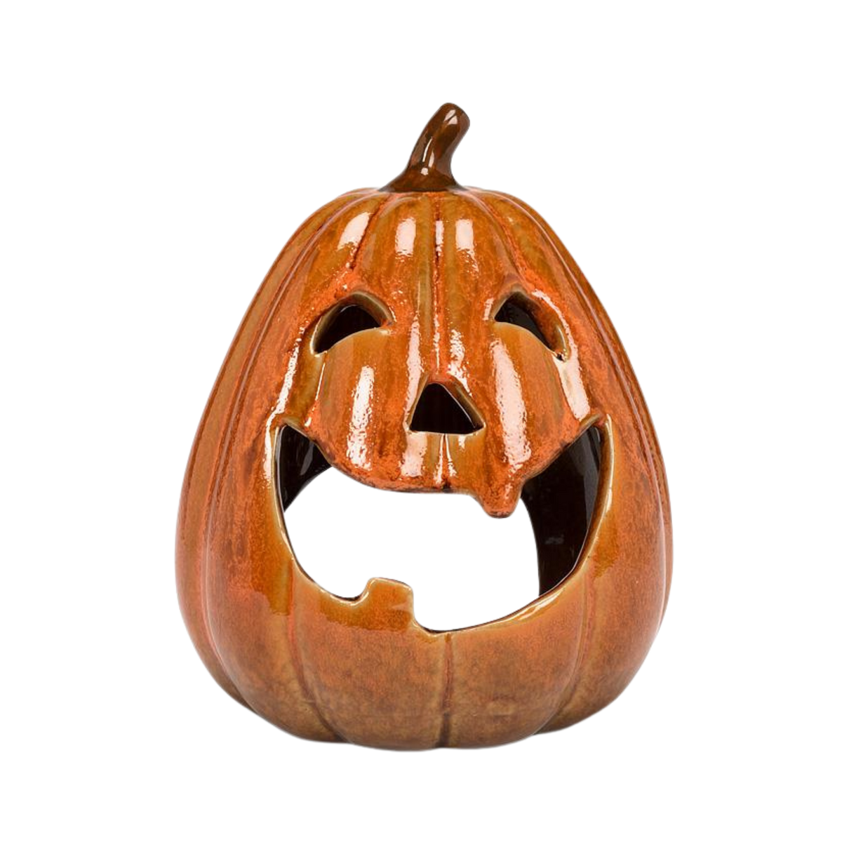 Tall Jack O'Lantern Candle Holder-6"H