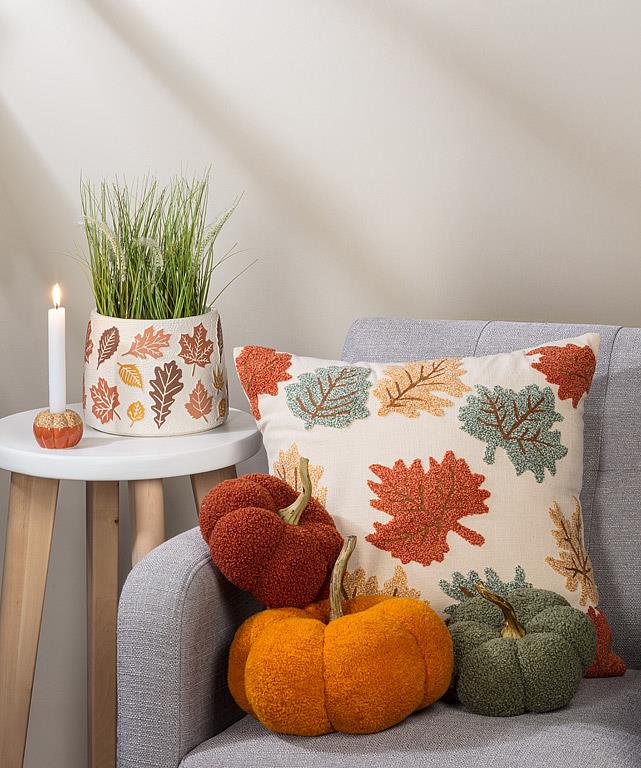 Lg Fuzzy Pumpkin-Orange-10"D