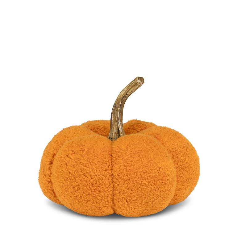 Sm Fuzzy Pumpkin-Orange-7"D