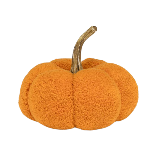 Sm Fuzzy Pumpkin-Orange-7"D