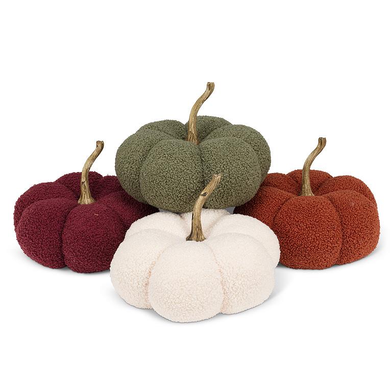Sm Boucle Pumpkin-4Asst-7"D