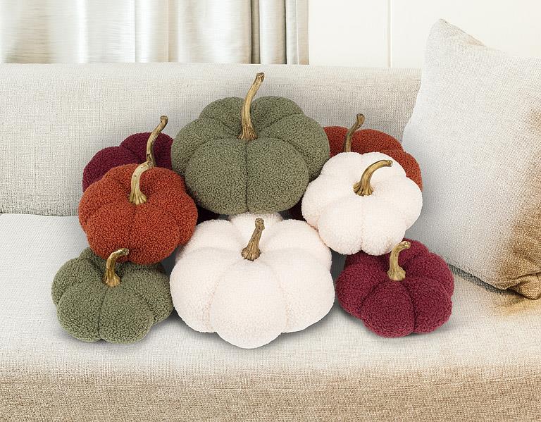 Sm Boucle Pumpkin-4Asst-7"D