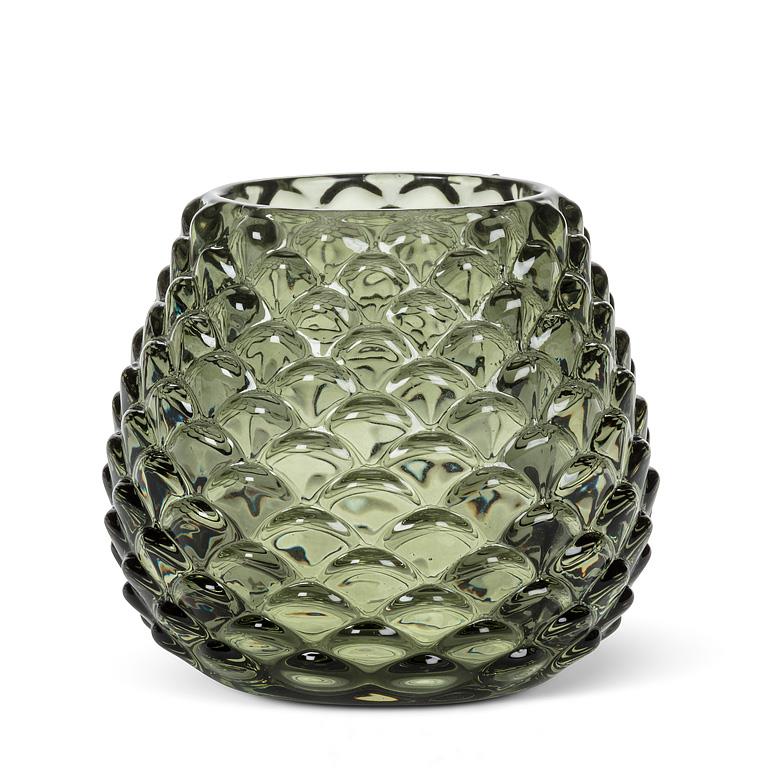 Md Pinecone Tealight-Green-3"H