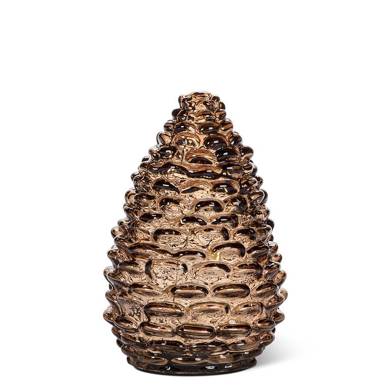 Md Pinecone LED Light-Amber-5.5"H