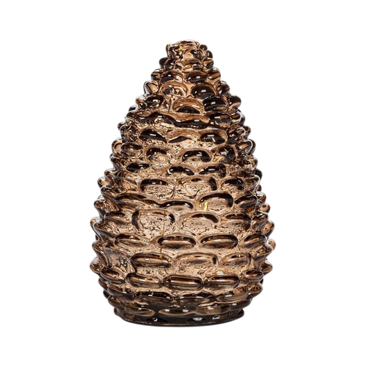 Md Pinecone LED Light-Amber-5.5"H