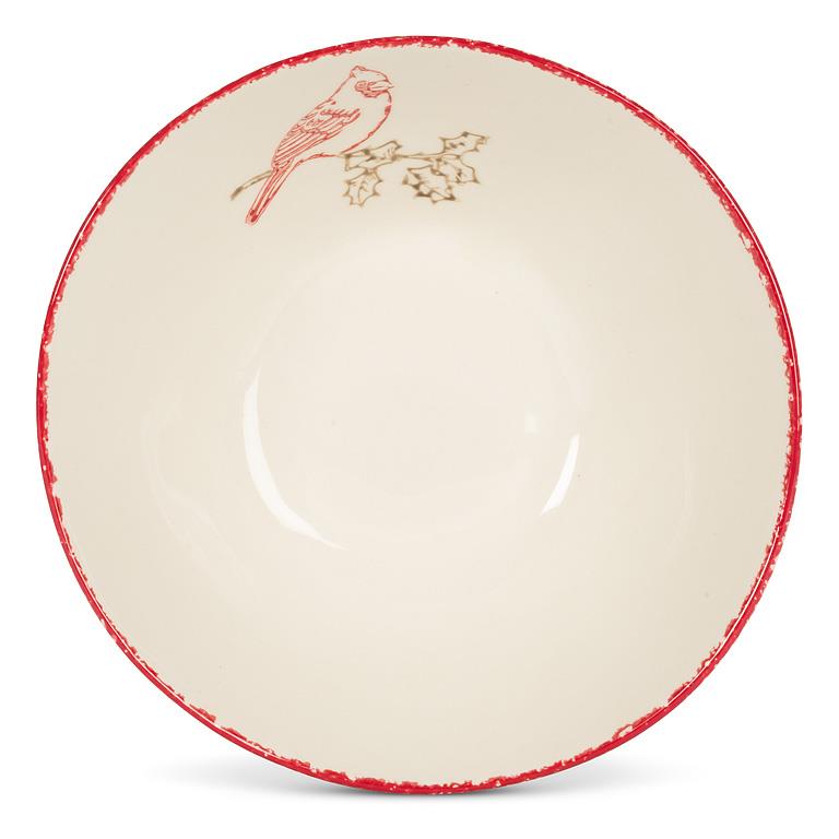 Cardinal Stamp Large Bowl-7.5"D