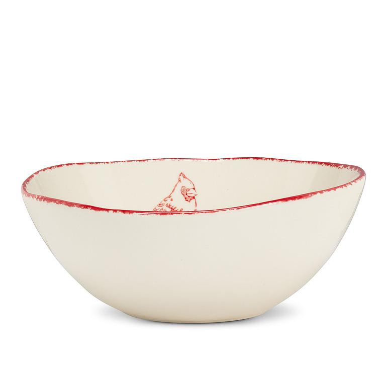 Cardinal Stamp Large Bowl-7.5"D