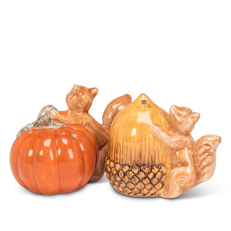 Squirrel w/Pumpkin & Acorn S&P-2.5"H