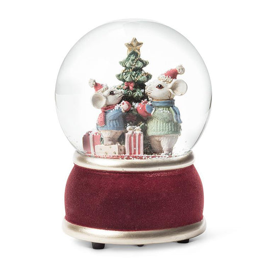 Md Mice & Tree Snow Globe-5.5"H