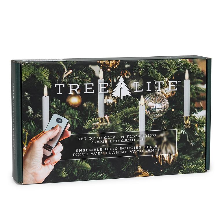 Tree Clip Candles w/Remote-5.5"H S/10 LED