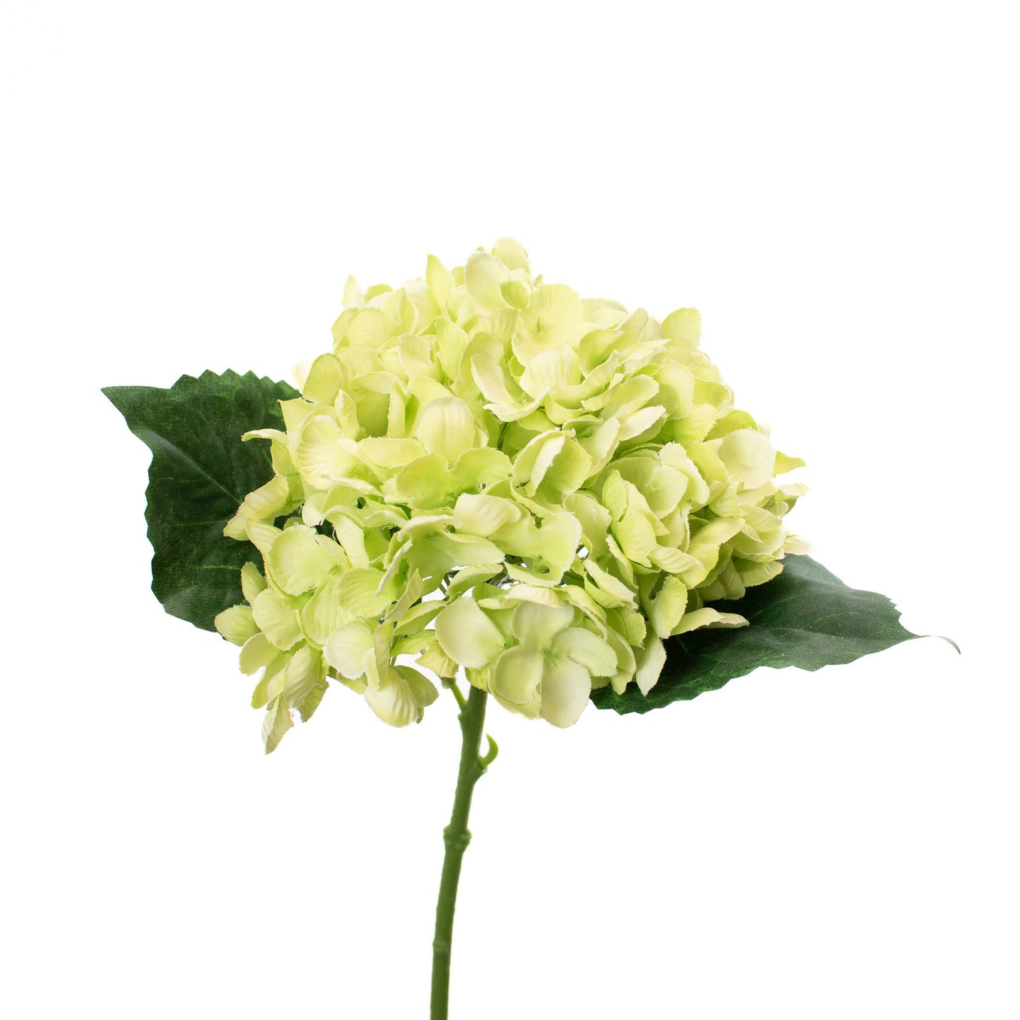 Faux Hydrangea Pick - Limelight Green - 13 Inch