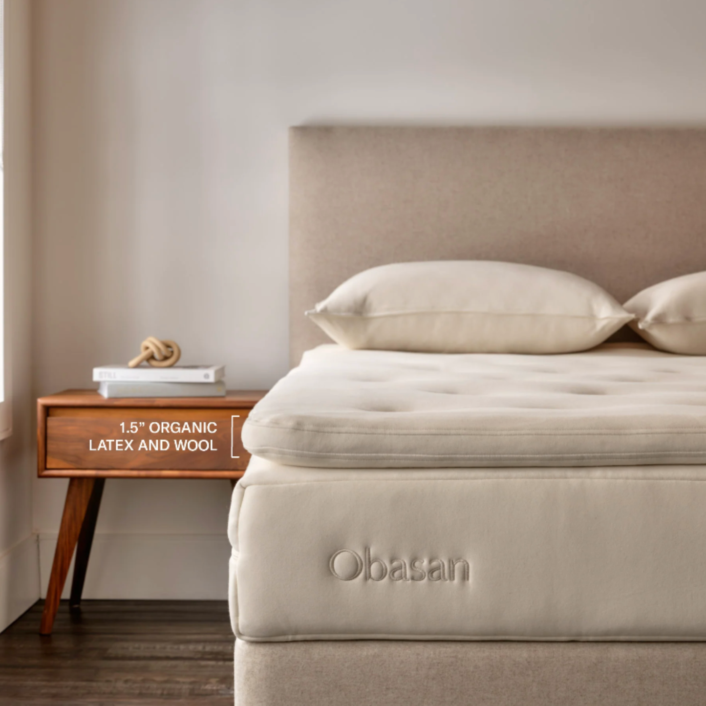 Classic Organic Wool and Latex Mattress Topper (1.5")