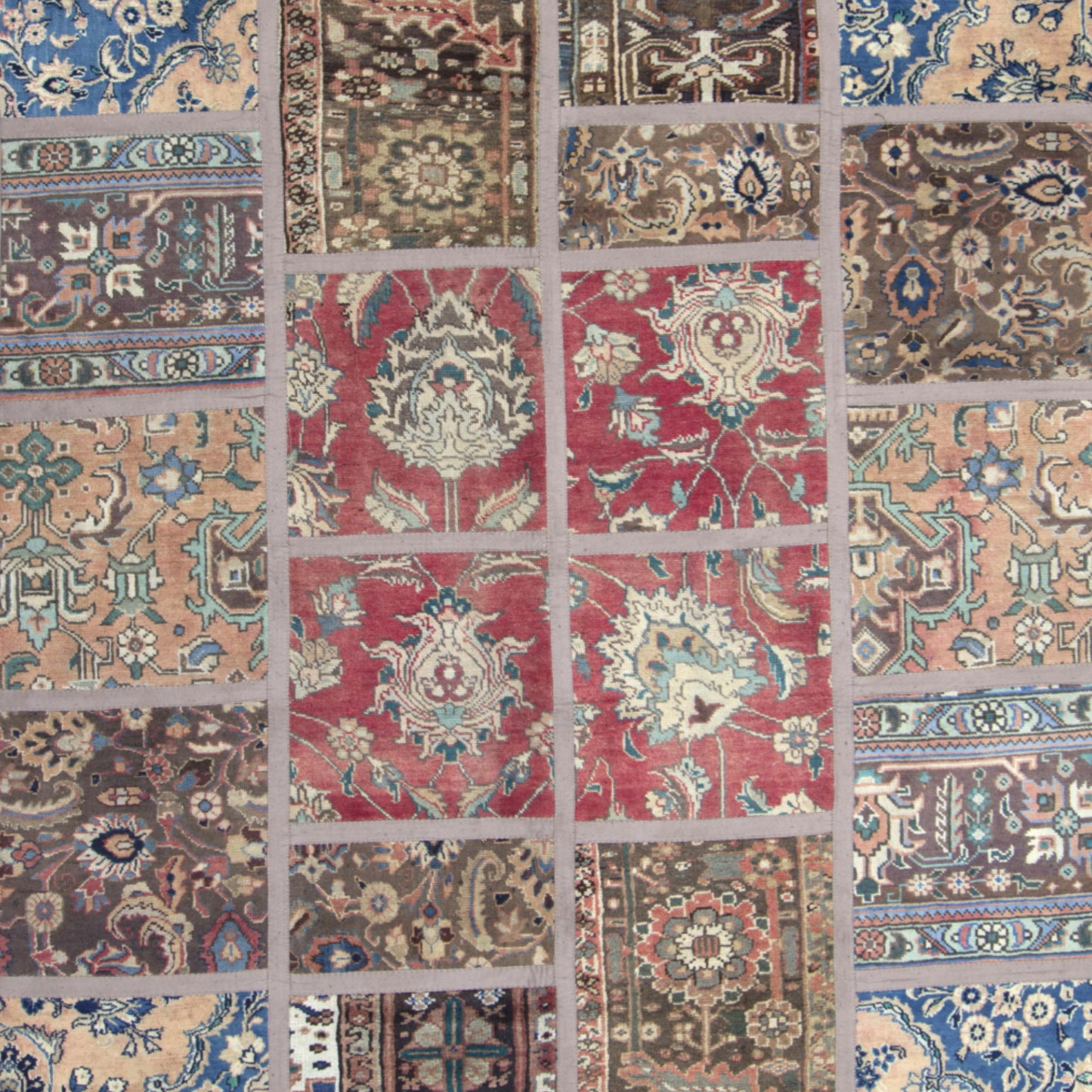 Chehel Tikke Patchwork Wool Hand Knotted 5'3" x 6'5"