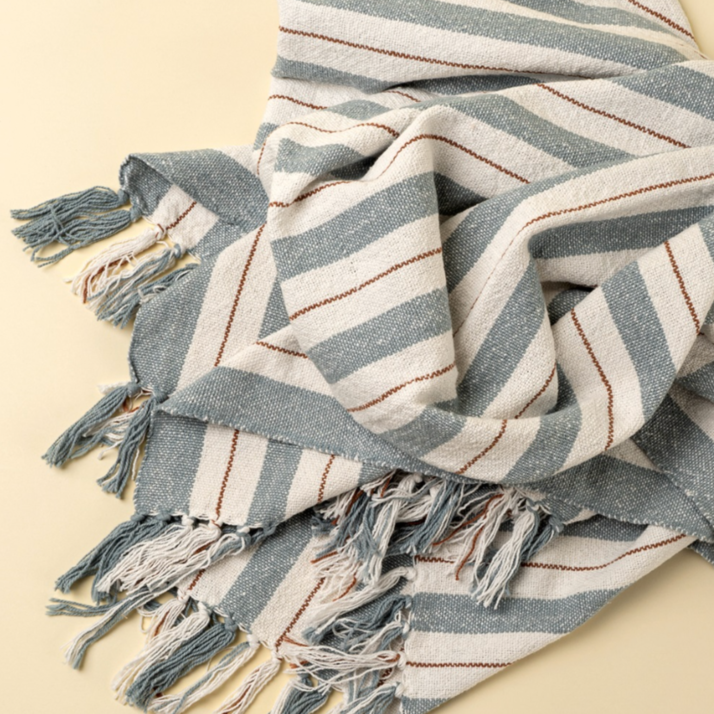 Cavendish Cotton Throw, Blue