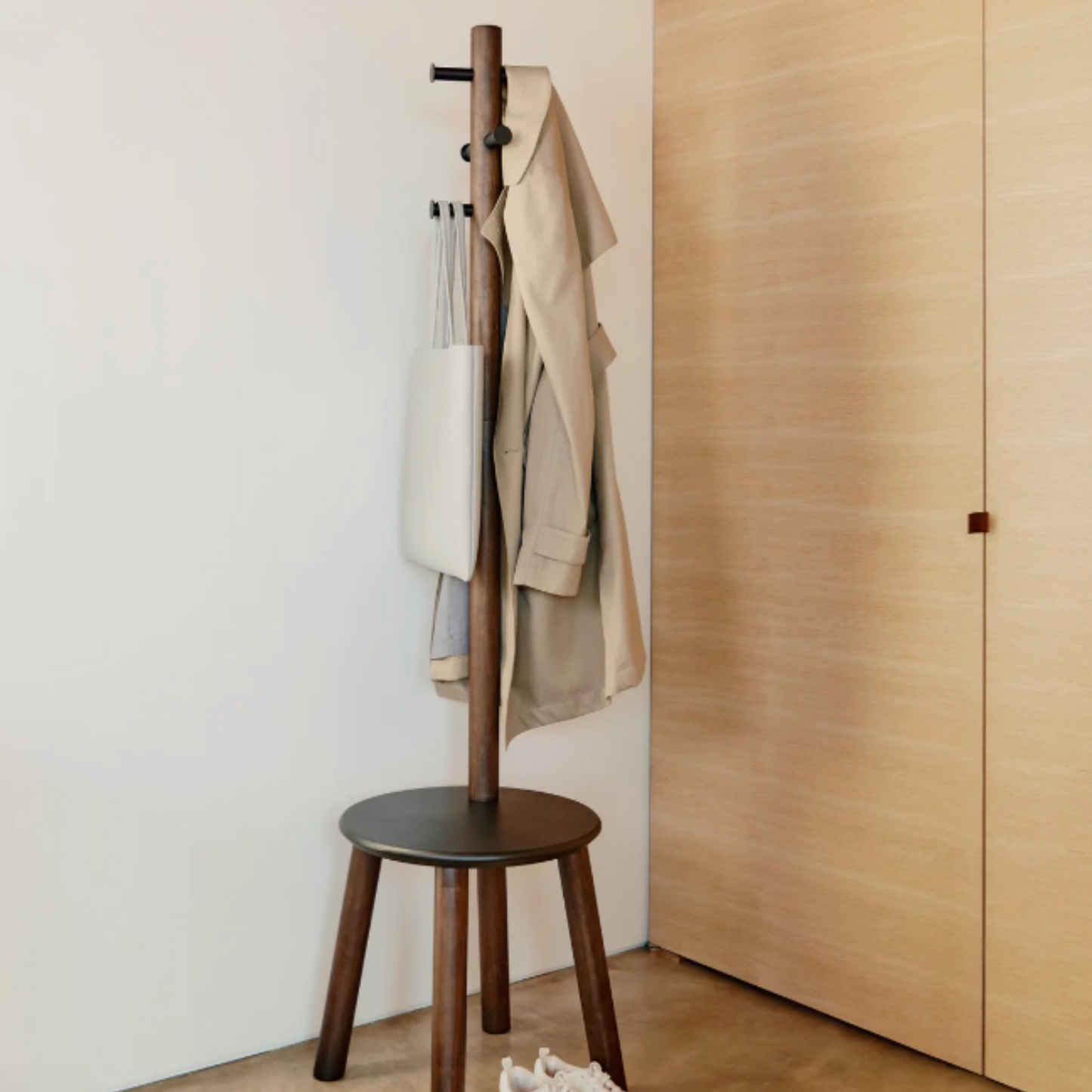 Pillar Stool/Coat Rack