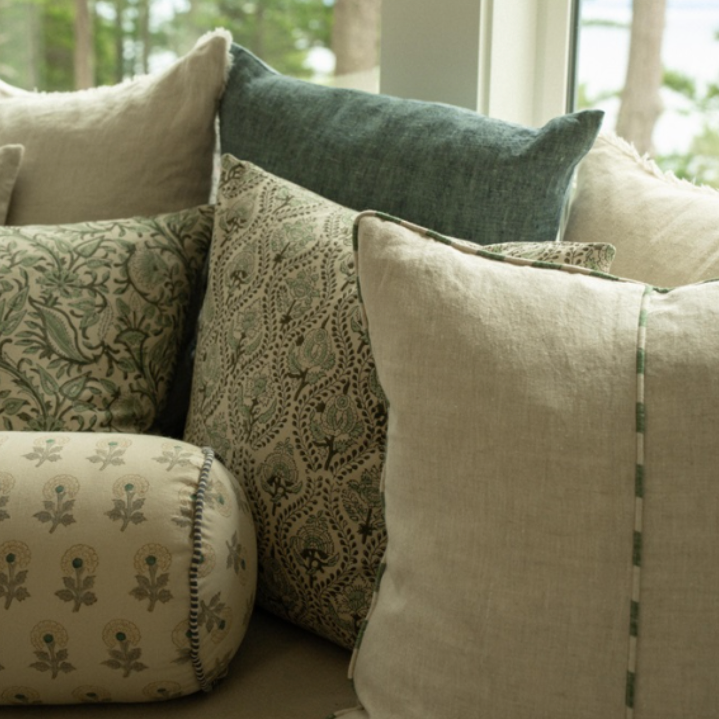 20x20 Lalita Block Print Pillow