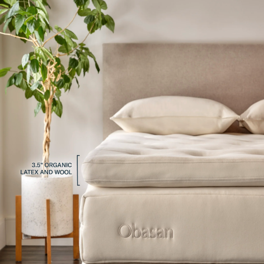 The Grand: Premium Natural Latex and Organic Wool Mattress Topper (3.5")