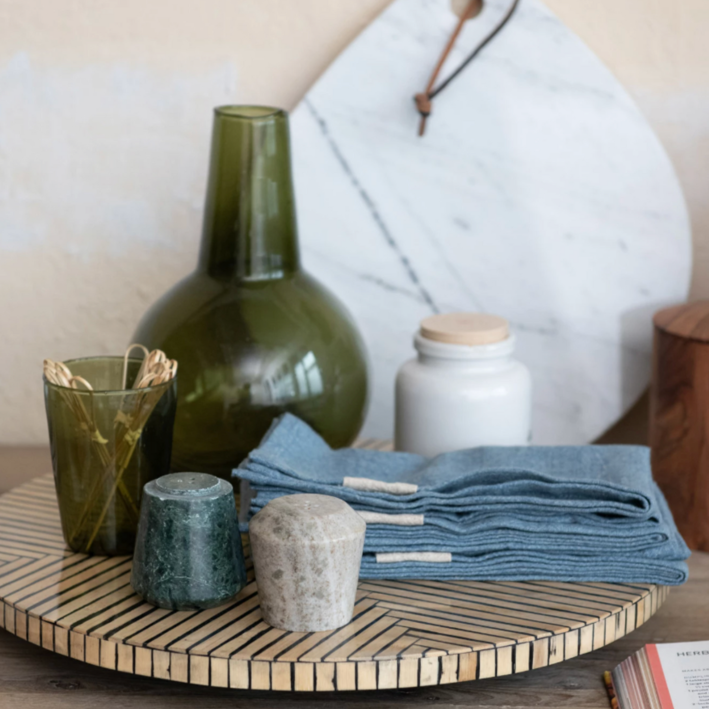 Marble Stackable Salt & Pepper Shakers