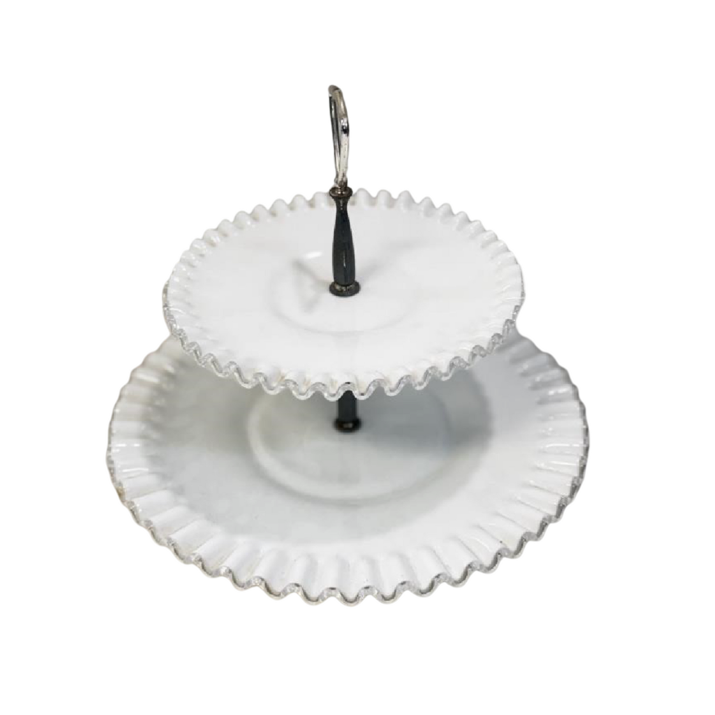 Milk Glass 2 Tier Sweet Tray🇨🇦