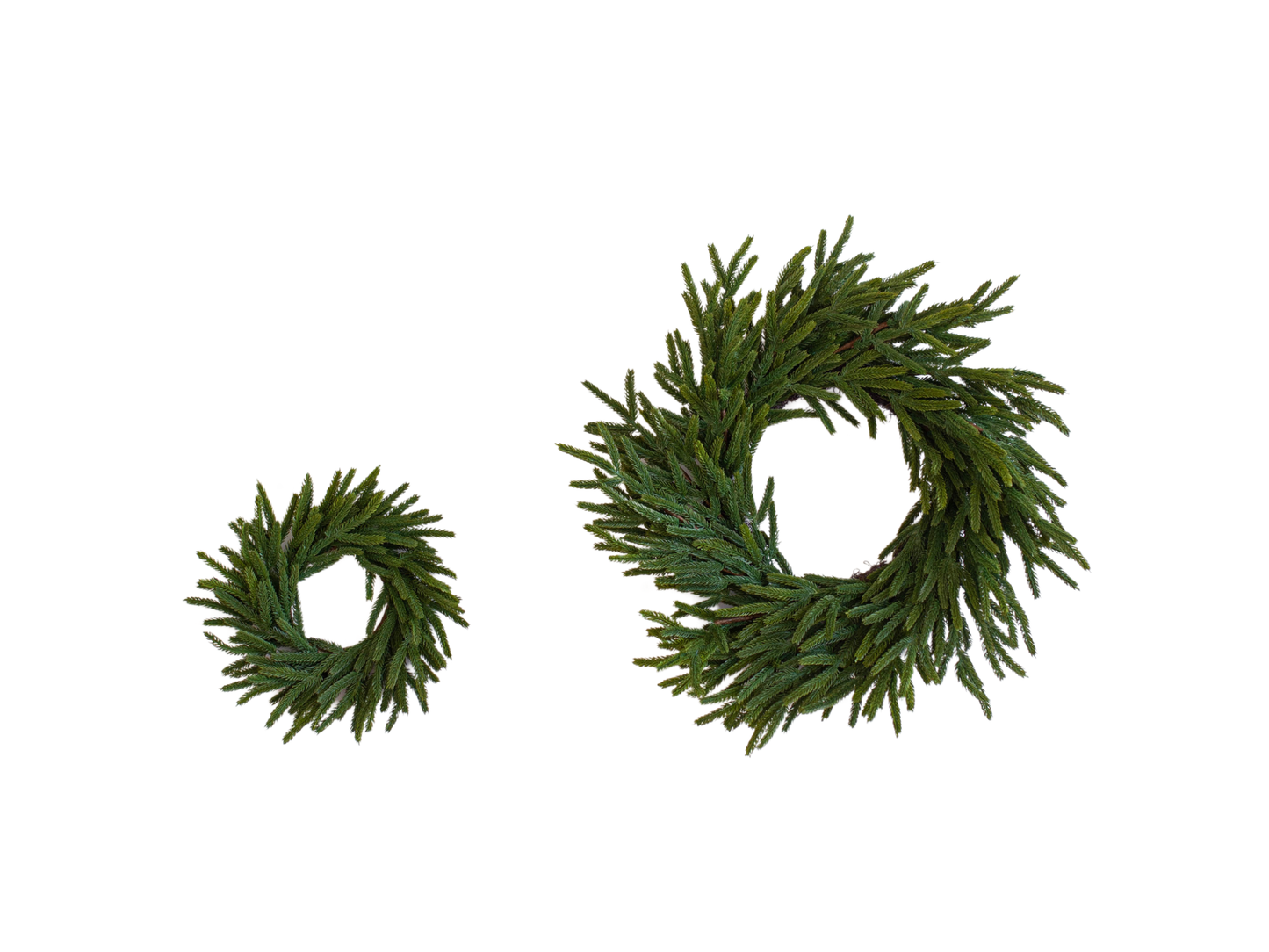 Norfolk Pine Real Touch Faux Christmas Wreath 24" Luxe B Co.