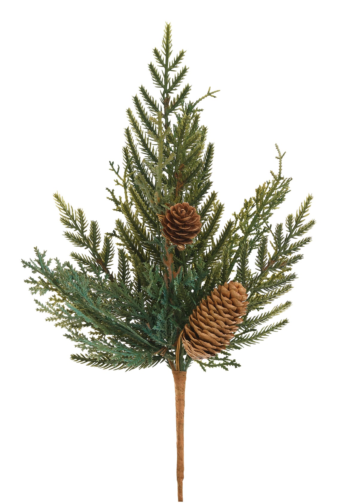 STEM MIX CEDAR W/PINECONE PLST GREEN/NAT 5X16