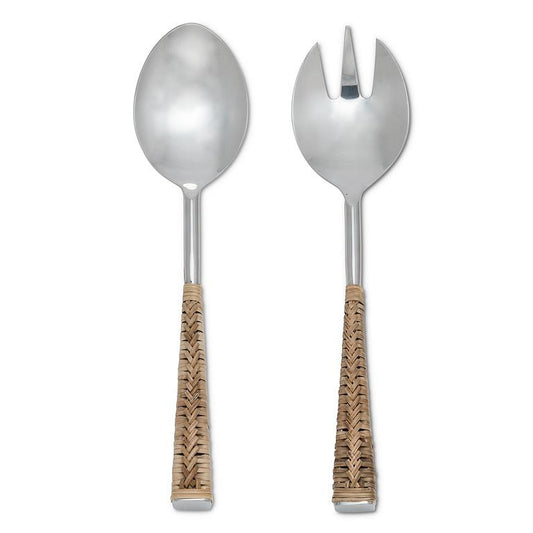 Ratan Handle Salad Servers