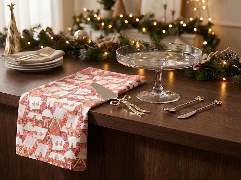 *Ribbon Handle Cake Server-Gold-11"L