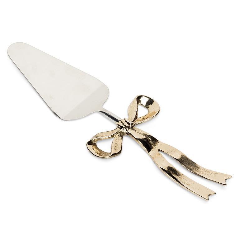 *Ribbon Handle Cake Server-Gold-11"L