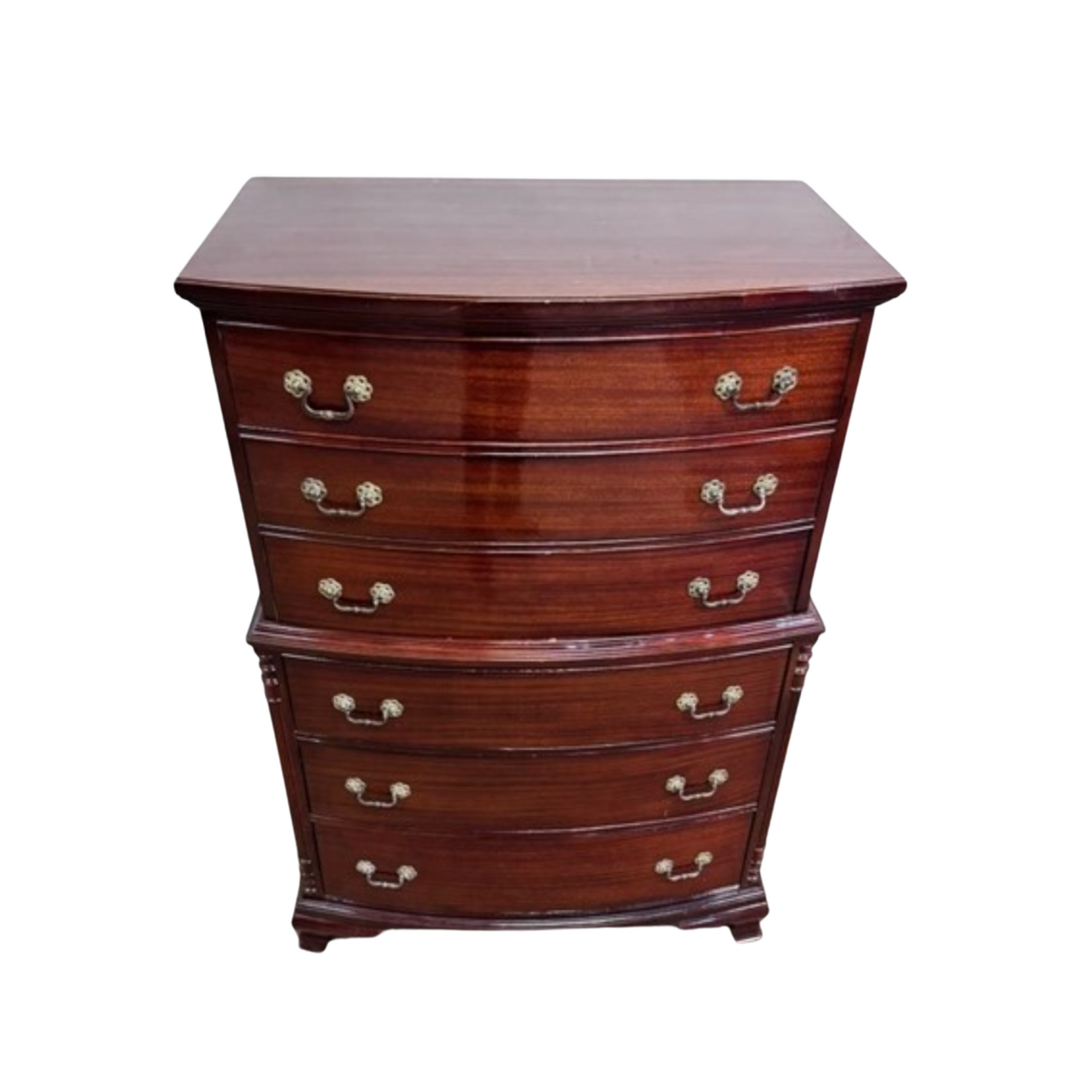 Mahogany Bowfront Chest of Drawers🇨🇦