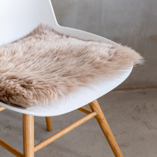 Sheepskin Chair Pad | Natural Wool | 6 Styles | 40 x 40 cm