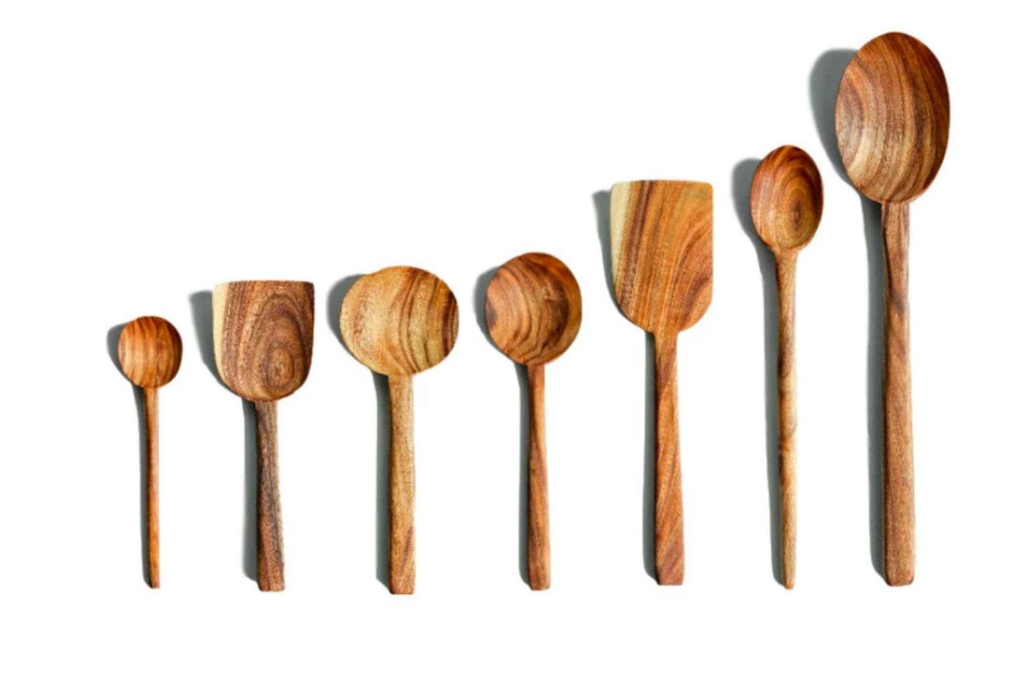 7 Pcs Natural Teak Wooden Cooking Utensil Set