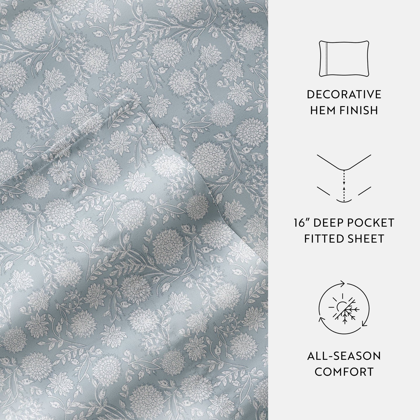 Bohemian Garden 300 Thread Count Cotton Patterned Sheet Set