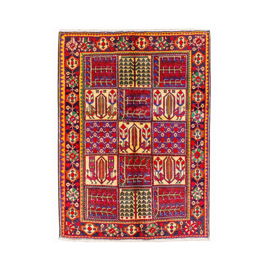 Bakhtiari Semi-Antique Wool Hand Knotted Persian Rug - 3'5" x 4'9" N17083