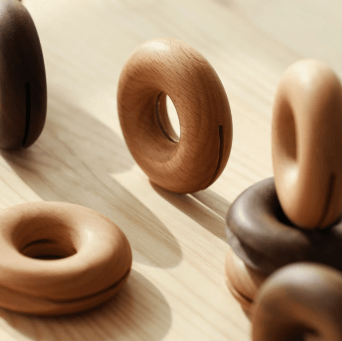 Wooden Donut Bag Clips